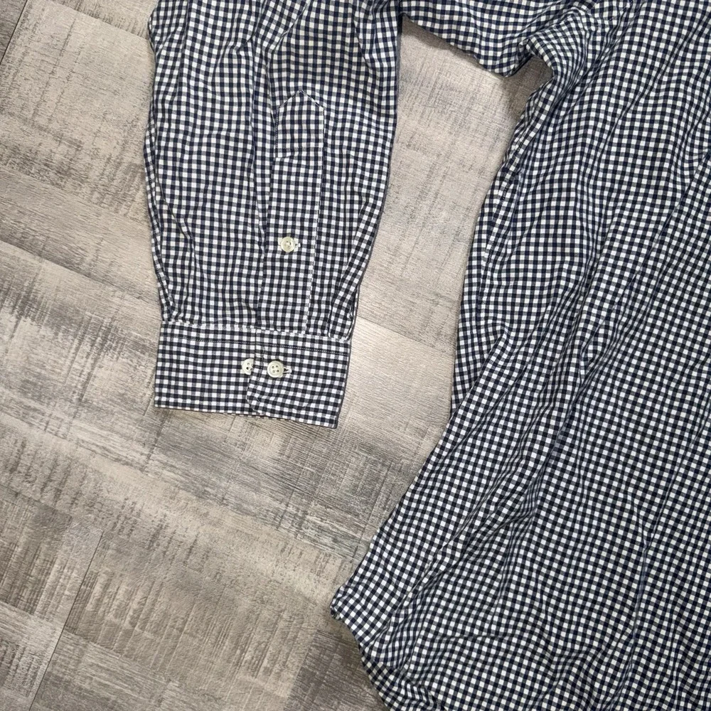 Polo Ralph Lauren Custom Fit Plaid Black And White Cotton Button Up XXL Pony